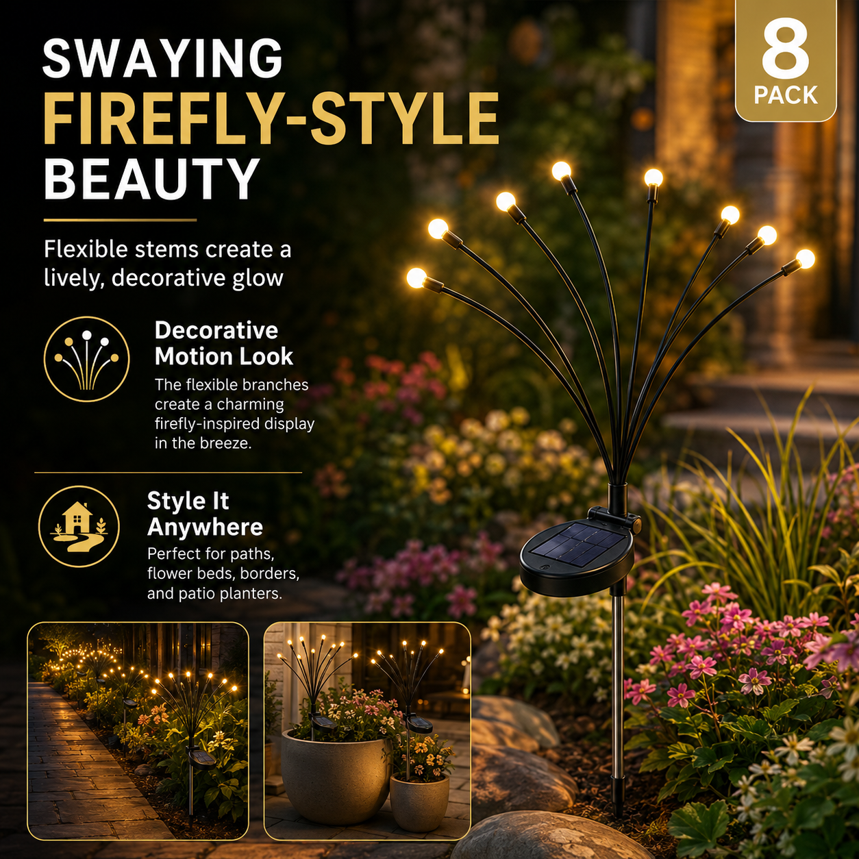 🔥 52% OFF Summer Limited Offer 🌿 Outdoor Solar Firefly Lights