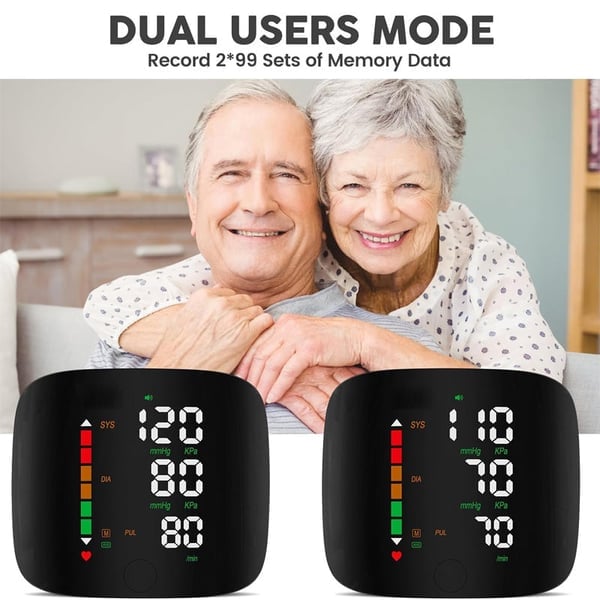 LUMIVO™ Wrist Blood Pressure Monitor – LED Display, Adjustable, Health Tracking