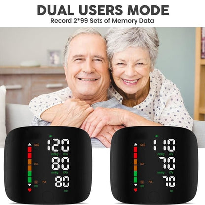LUMIVO™ Wrist Blood Pressure Monitor – LED Display, Adjustable, Health Tracking